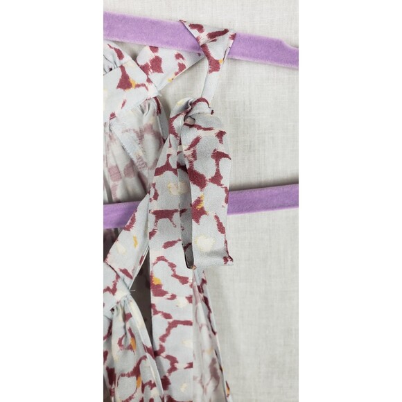 Joie Tank Top Womens 1X Silk Sleeveless Blouse Tie Shoulder Multicolor Floral - Picture 4 of 9